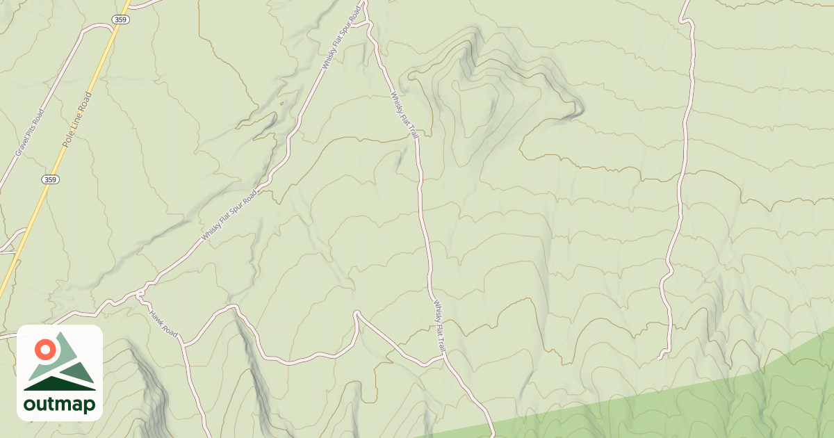 Map of WHISKY FLAT