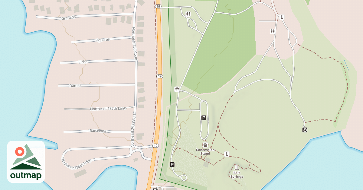 Map of SALT SPRINGS CAMP
