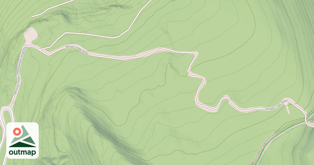 Map of DEER CREEK SPREAD CREEK