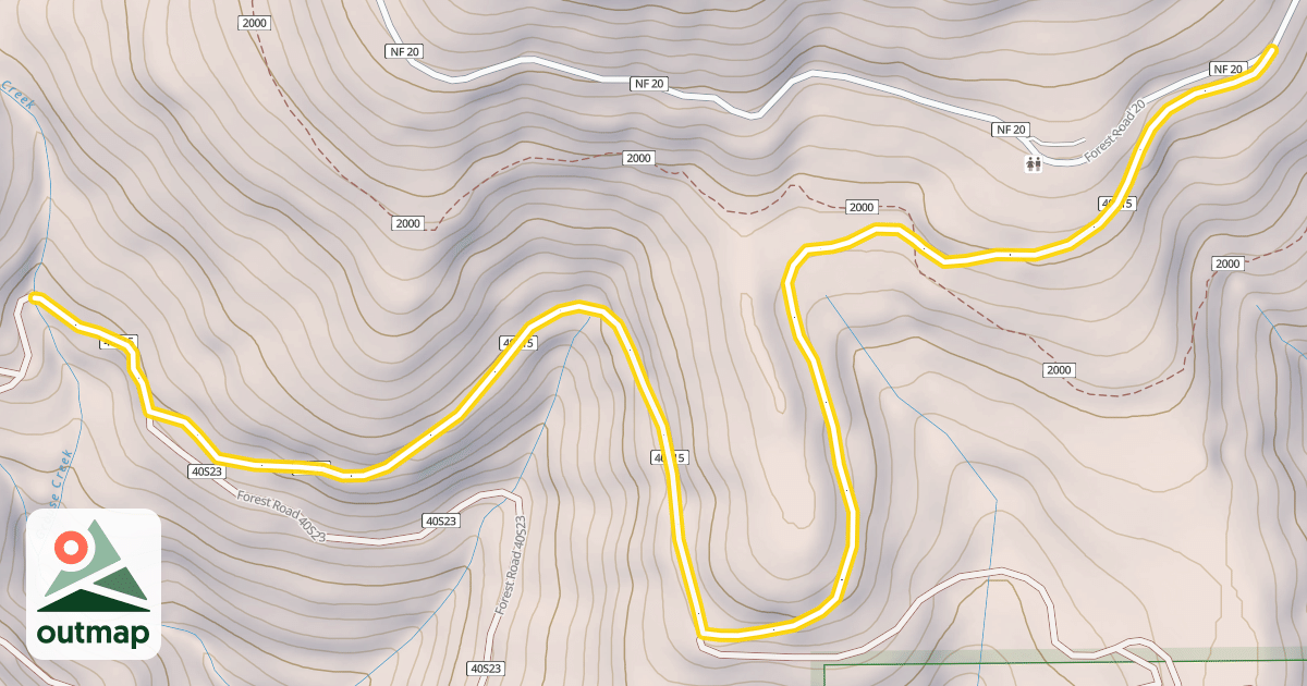 Map of Forest Road 40S15