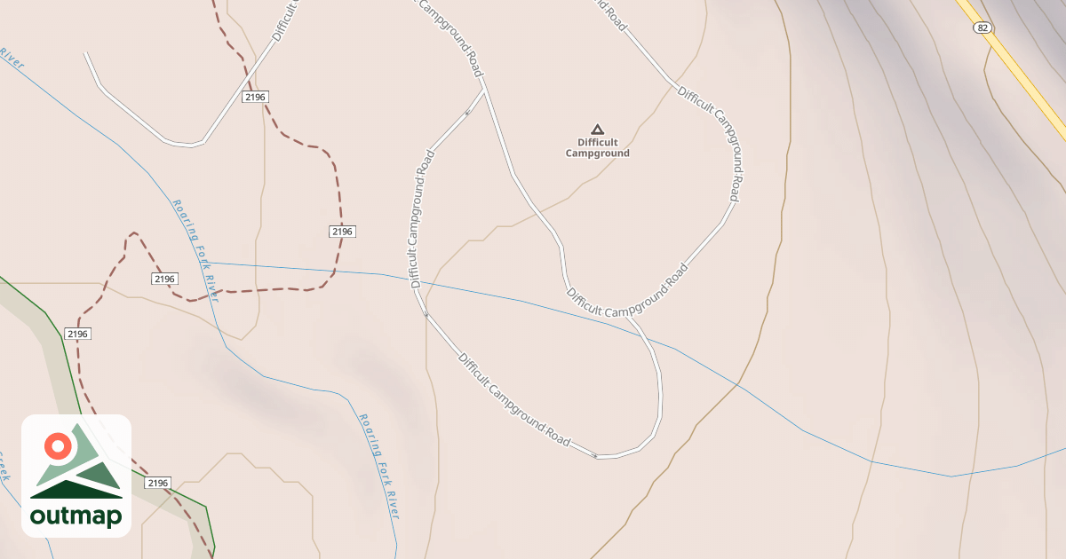 Map of DIFFICULT CAMPGROUND