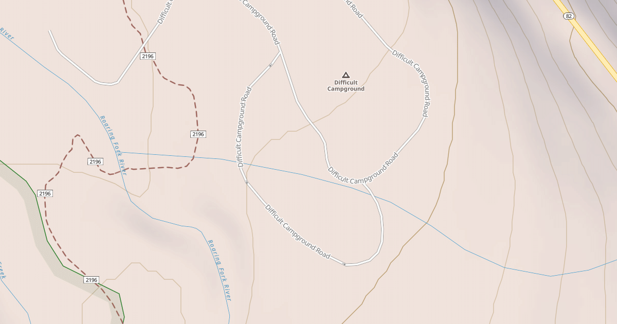 Map preview of DIFFICULT CAMPGROUND
