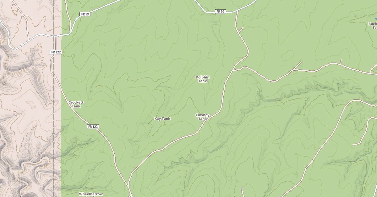 Map preview of USFS National Forest System Roads {006DA6A8-B108-4BA4-8E68-2710CC7AB8A3}