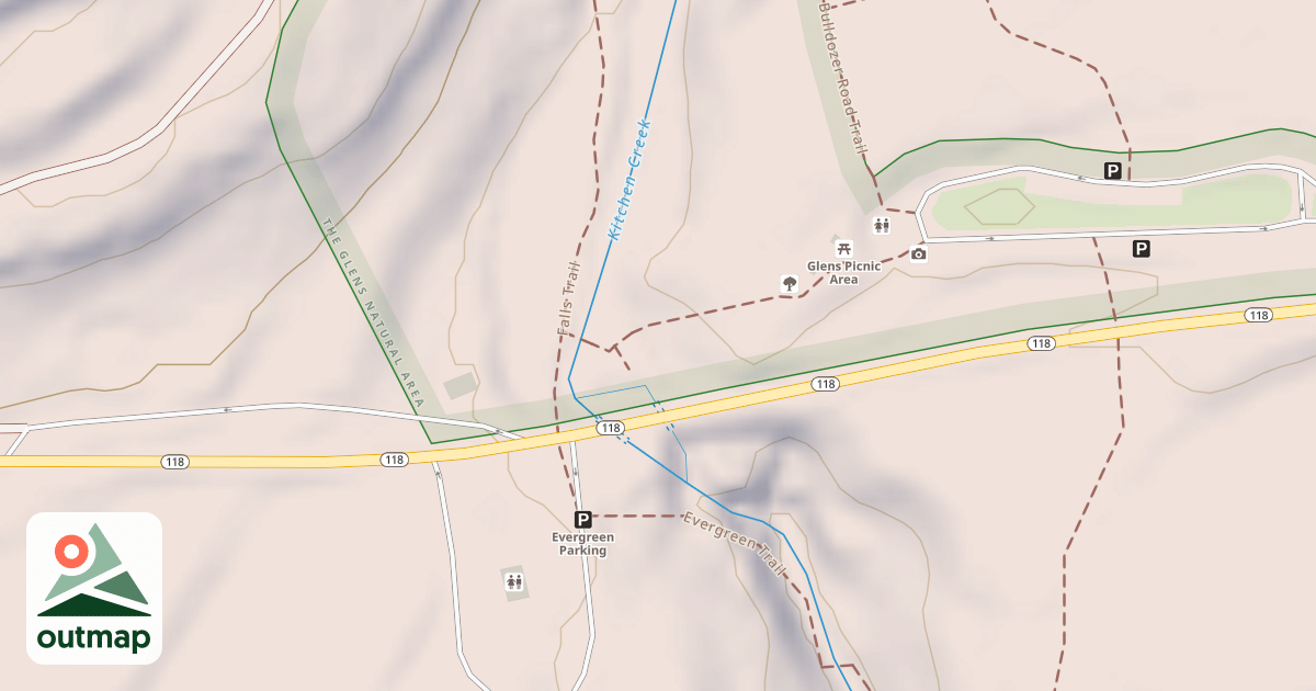 Map of Ricketts Glen State Park Trails