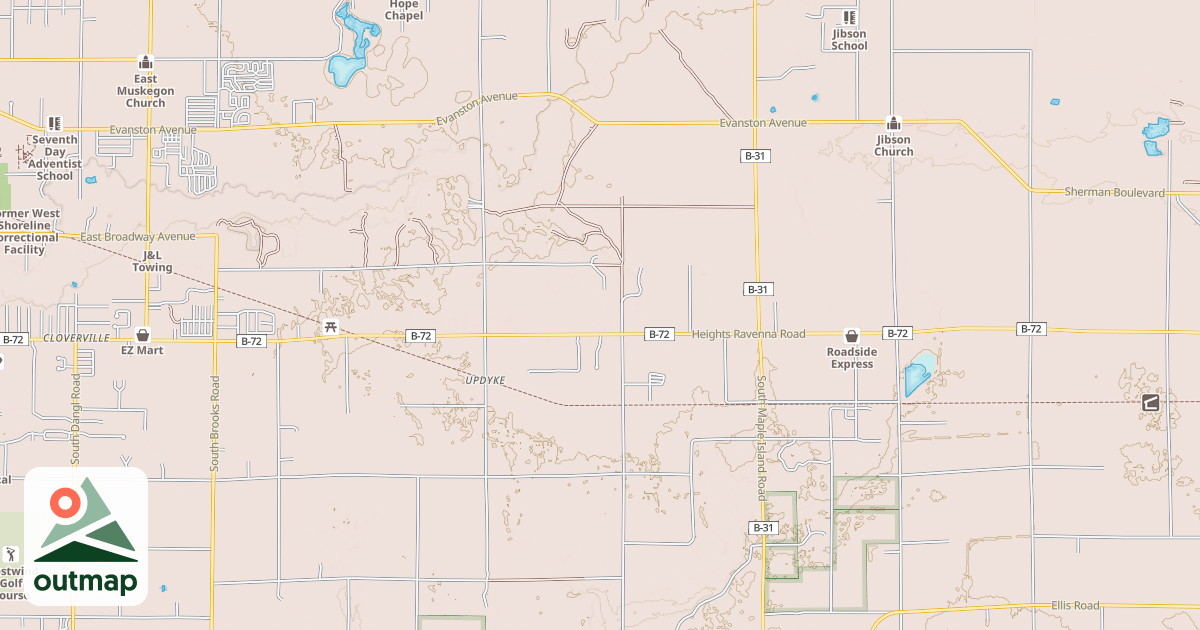 Map of Musketawa State Trail