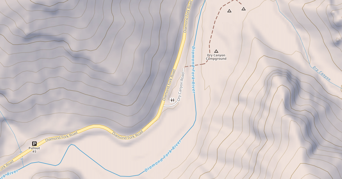 Map preview of DRY CANYON (DIAMOND FORK)