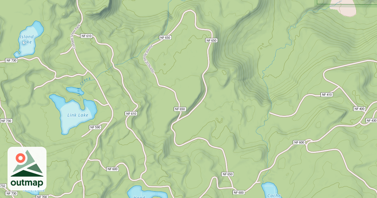 Map of USFS Motor Vehicle Use Map Roads {2F6D967A-7BBB-4606-B131-67B067E09B6F}