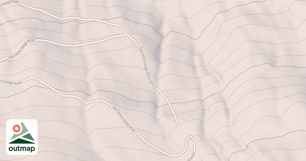 Map of TWIN ROCKS RIDGE SPUR D