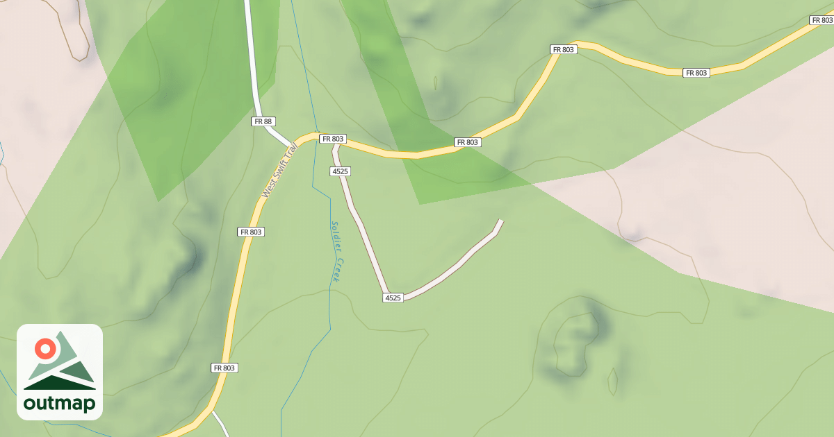 Map of SOLDIER CREEK DISP CAMP