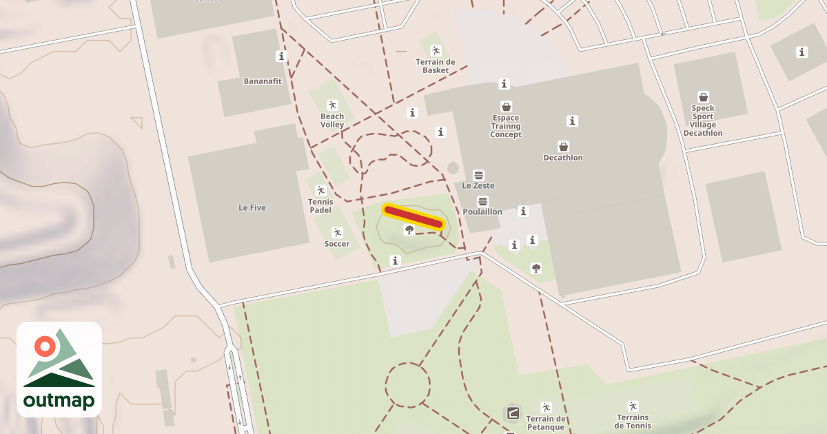Map of Tyrolienne de Jeux