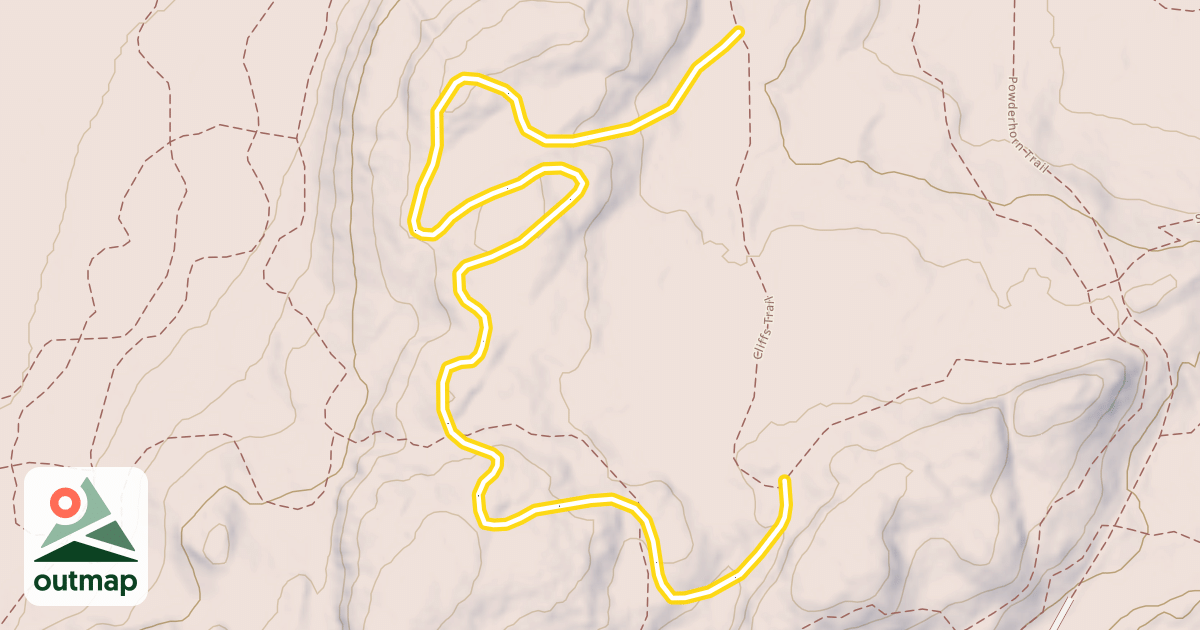 Map of Cliffhanger Trail