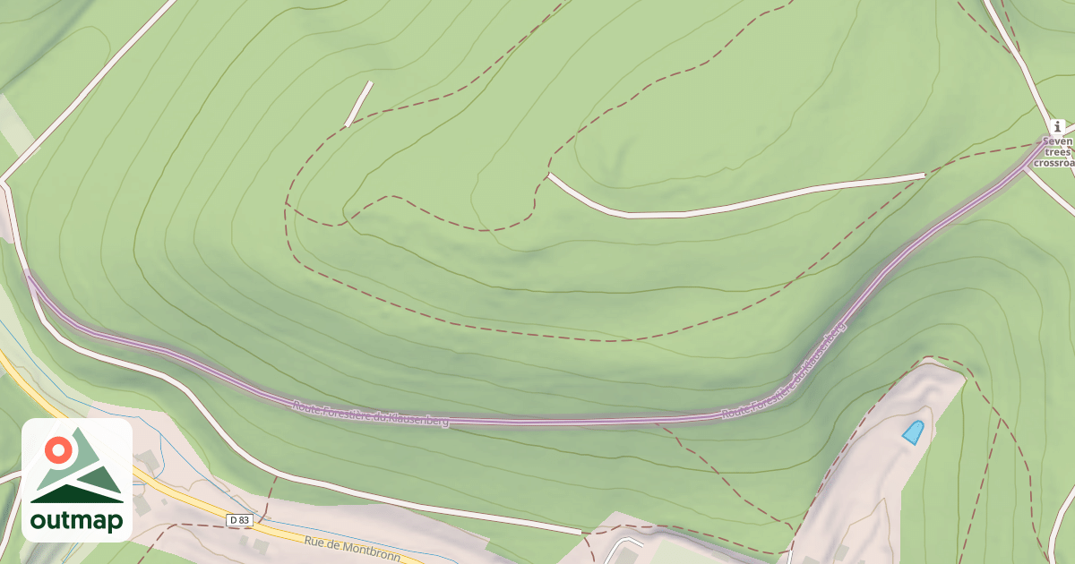 Map of Route Forestière du Klausenberg