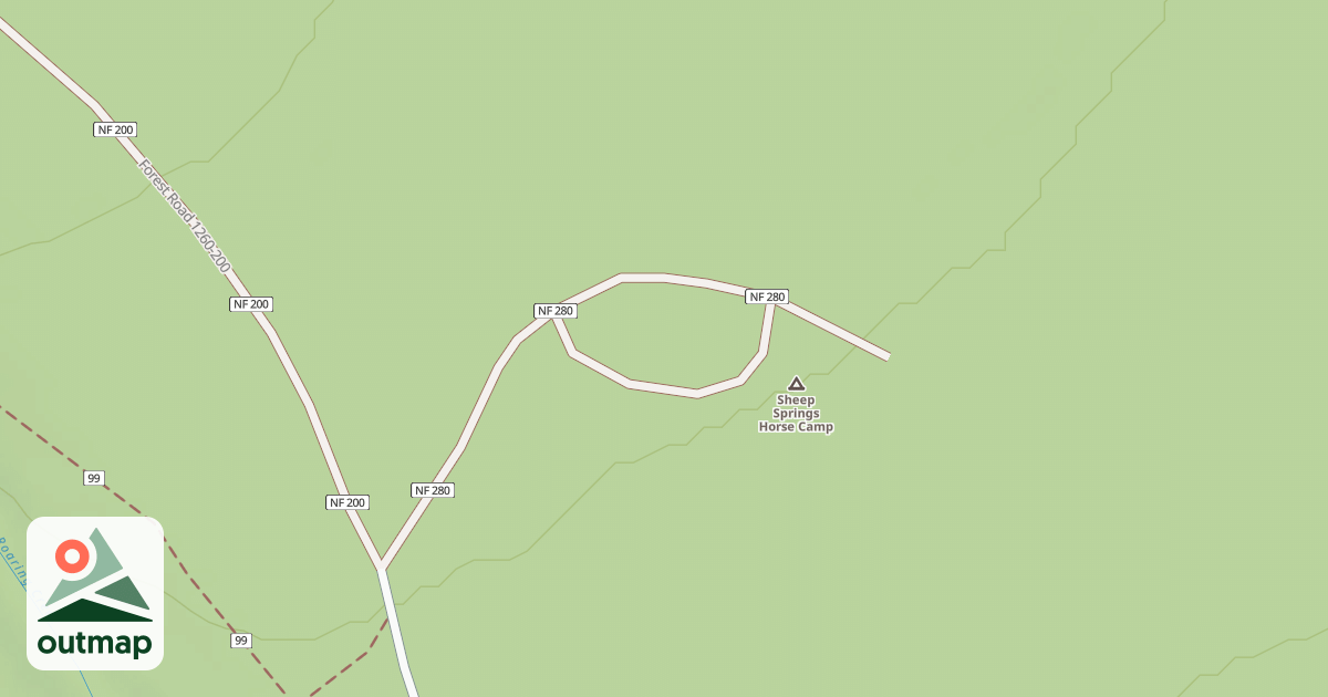 Map of SHEEP SPRING HORSE CAMP