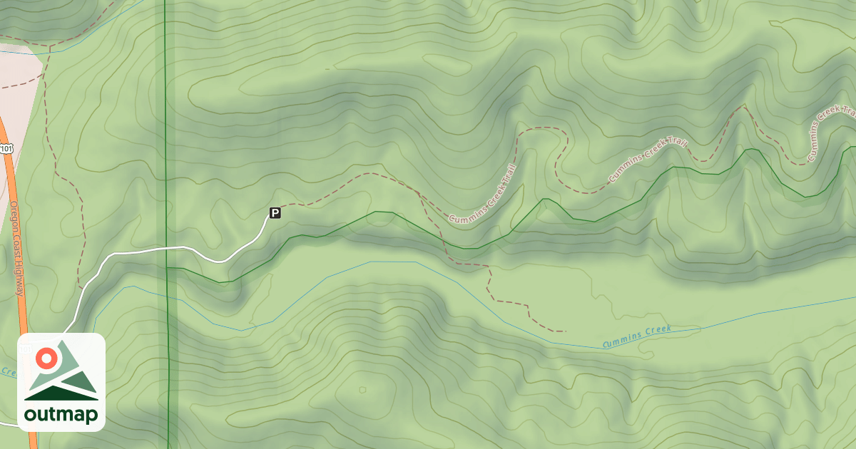 Map of CUMMINS CREEK TRAILHEAD