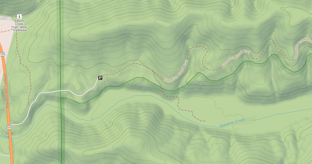 Map preview of CUMMINS CREEK TRAILHEAD