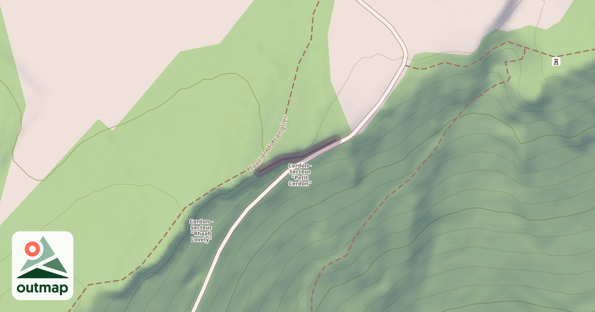 Map of Cerdon - Secteur "Petit Cerdon"