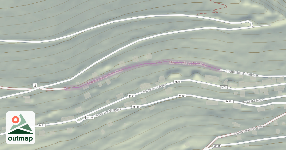 Map of Chemin de la Colmiane