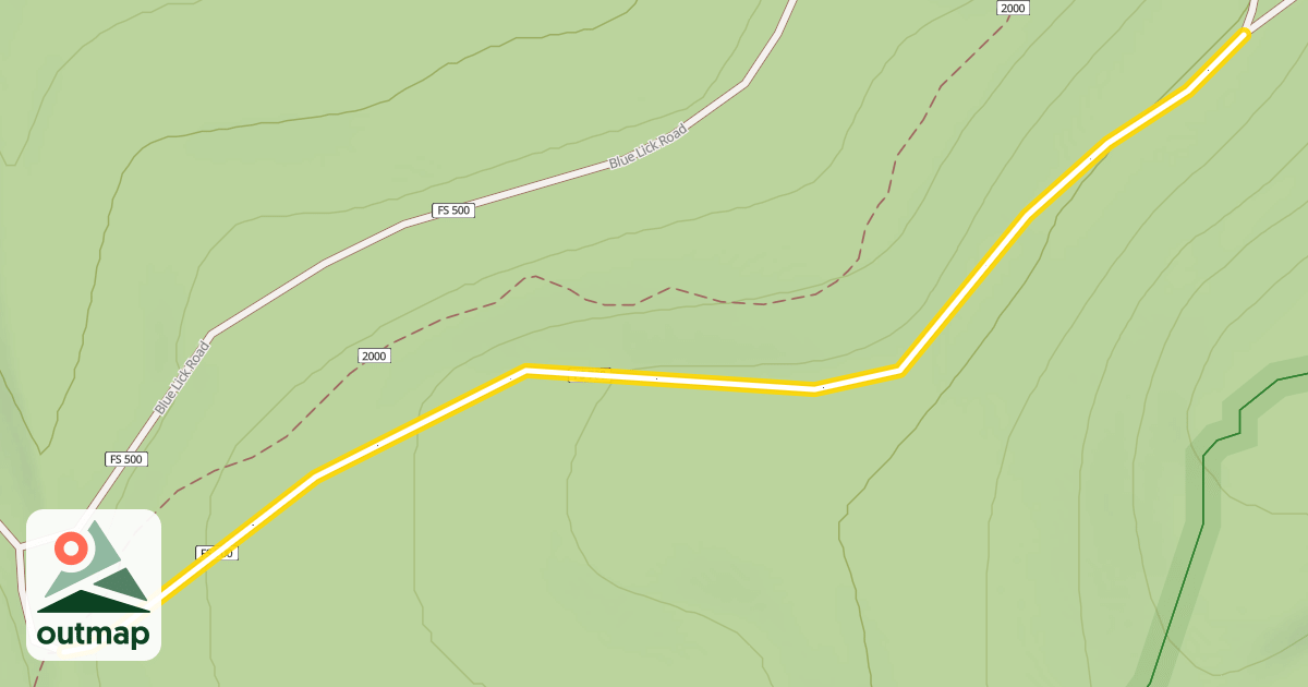 Map of National Forest Development Road 700