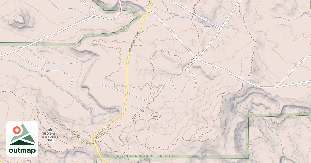 Map of Alien Run Trail (Outer Limits Loop)