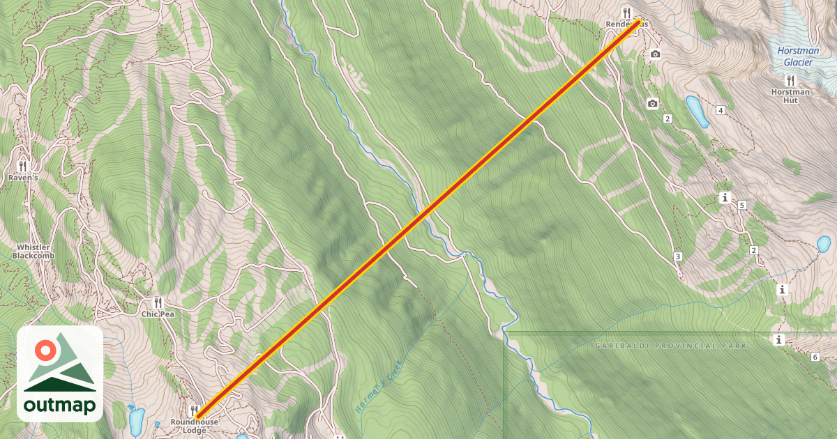 Map of Peak 2 Peak Gondola