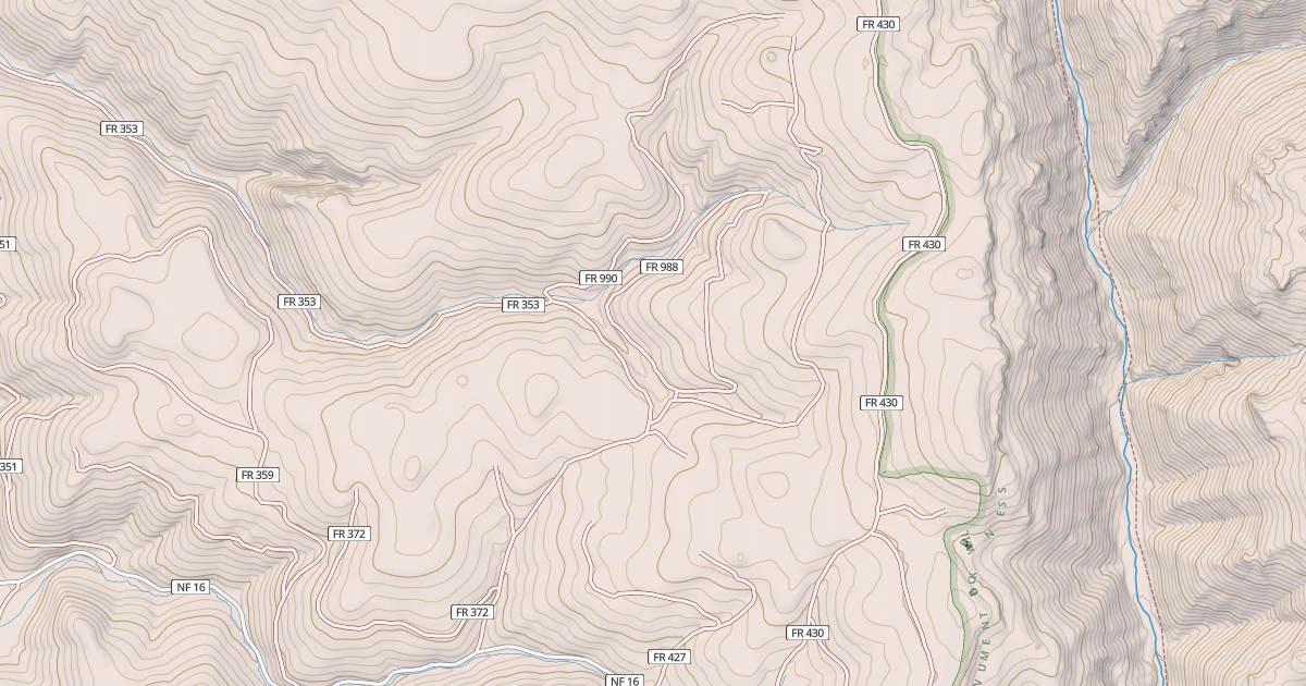 Map preview of USFS National Forest System Roads {25AC5BD2-5E65-43FE-B1EC-91268D1142FD}