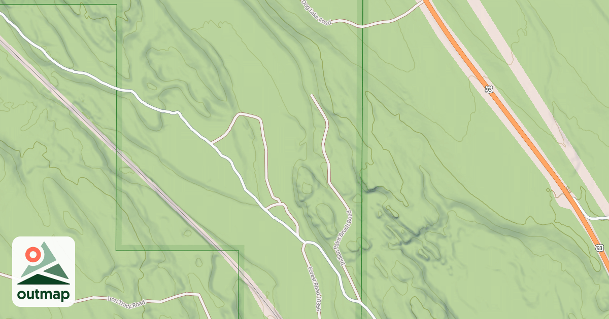 Map of INDIAN PAINT BRUSH