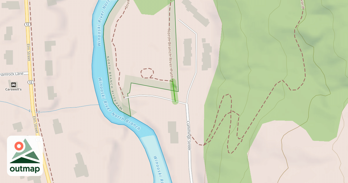 Map of North Branch River Path