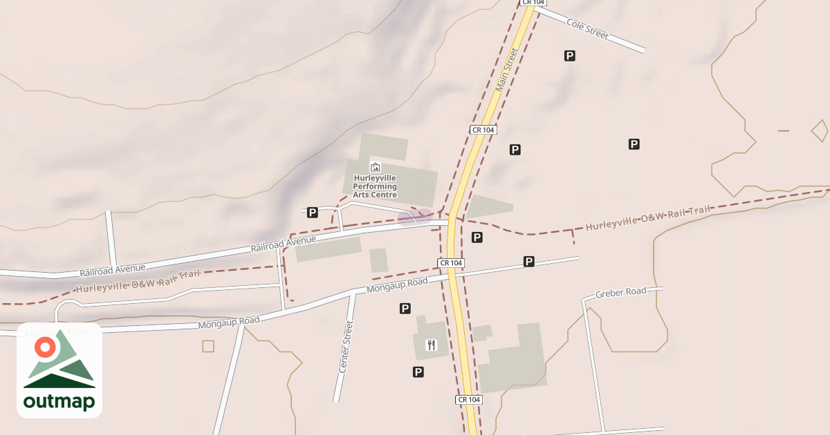 Map of Hurleyville O&W Rail Trail