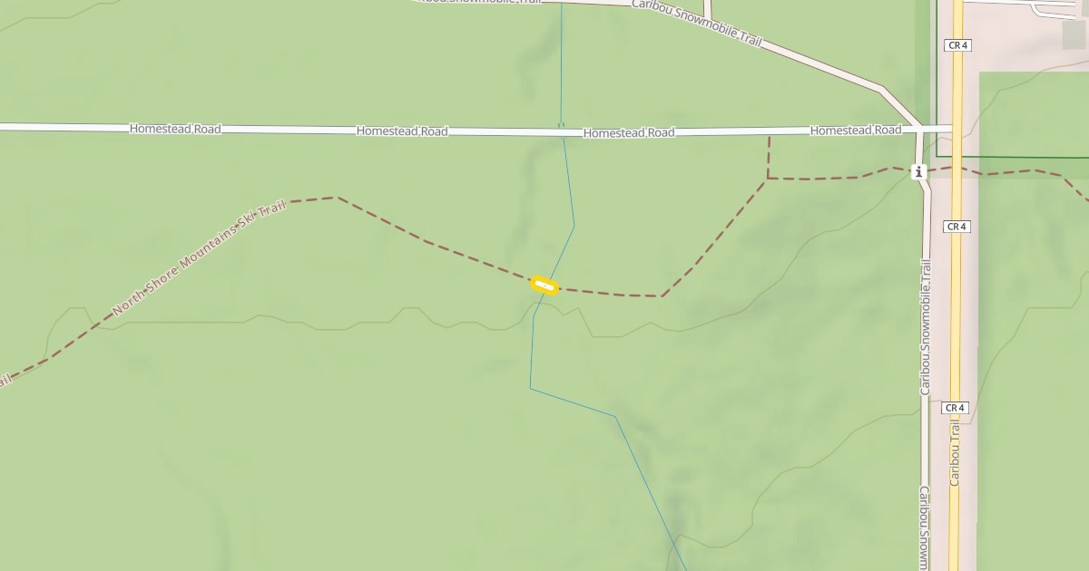 Map preview of North Shore Mountains Ski Trail