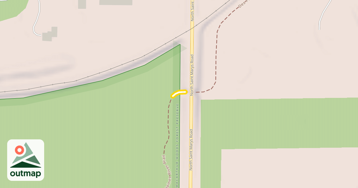 Map of Des Plaines River Trail