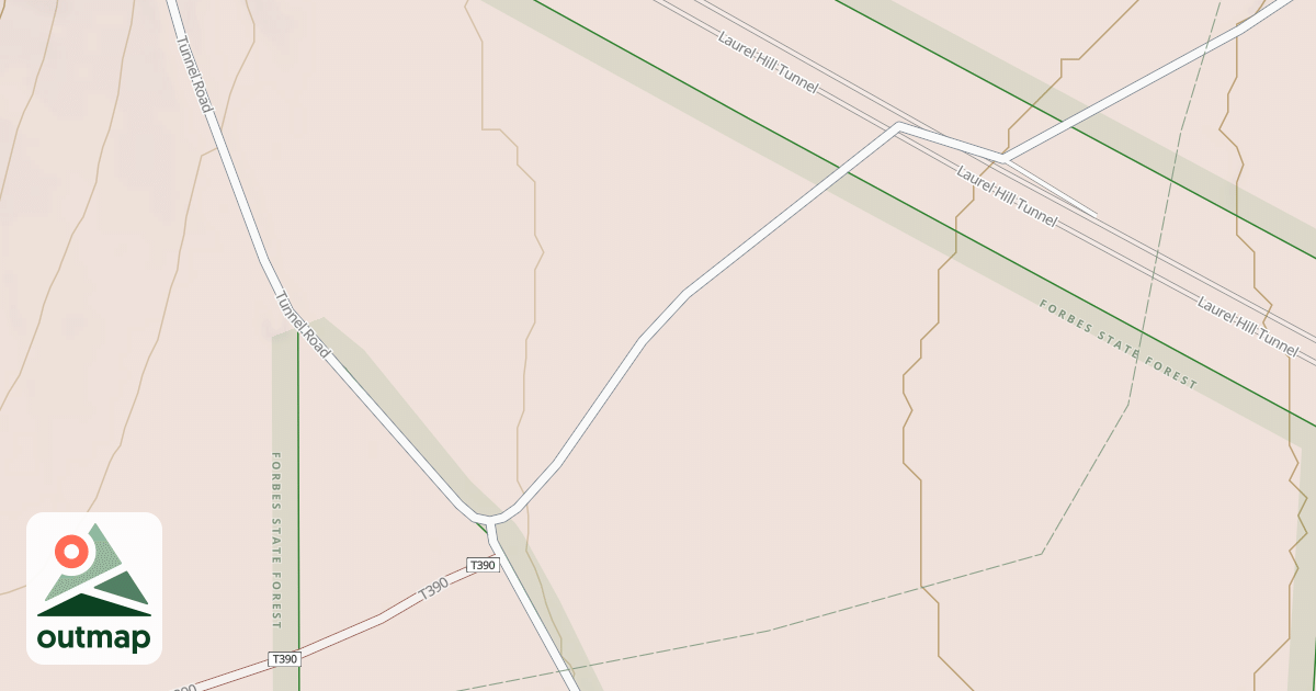 Map of Laurel Highlands Snowmobile Trail (Northern)
