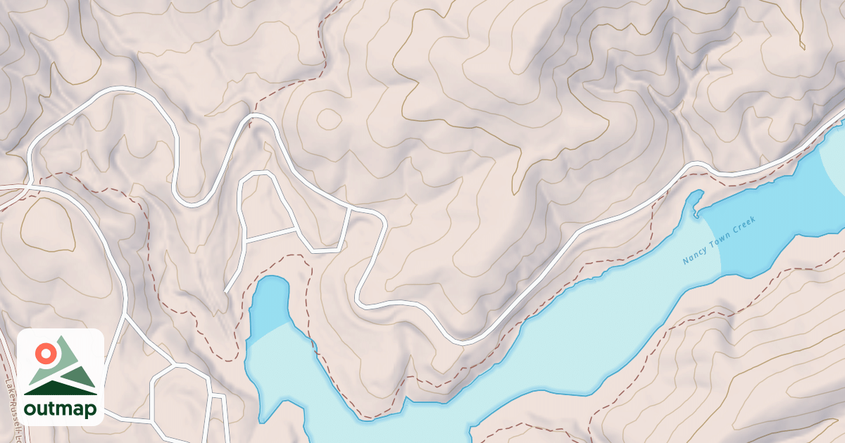 Map of LAKE RUSSELL ENTRANCE in Habersham
