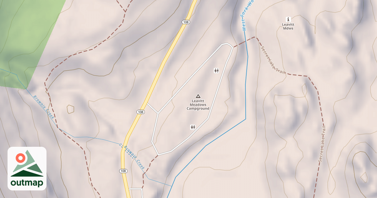 Map of LEAVITT MEADOWS CAMPGROUND RD