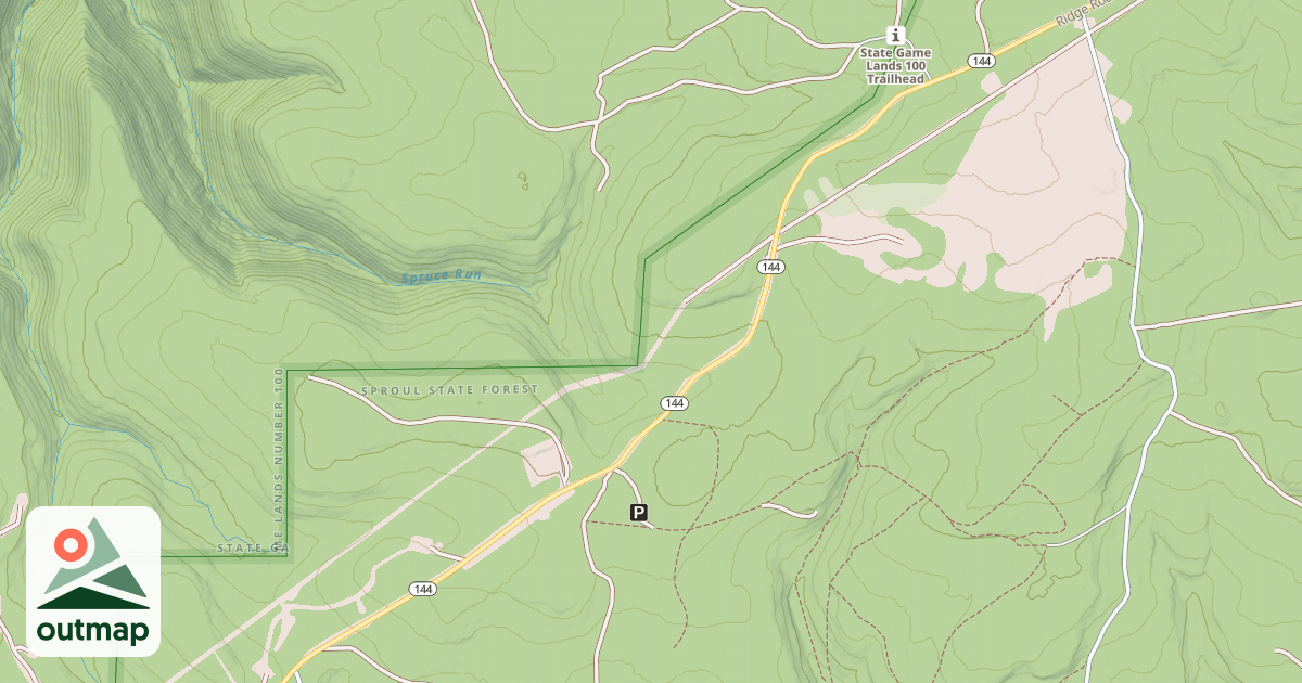 Map of Panther Snowmobile Trails