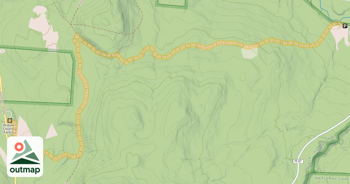Map of Widow's Clearing Trail