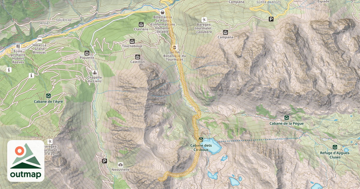 Map of Pic de Lurtet — Tournaboup