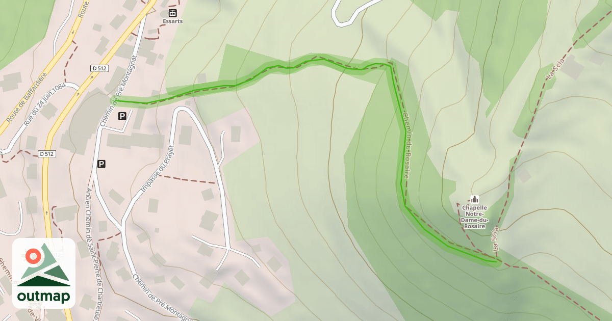 Map of Chemin du Rosaire