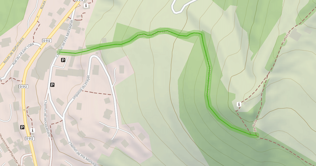 Map preview of Chemin du Rosaire