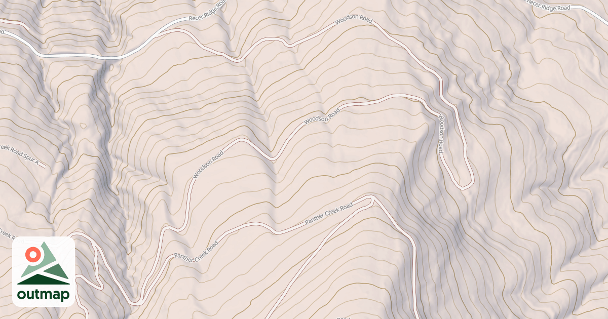 Map of WOODSON