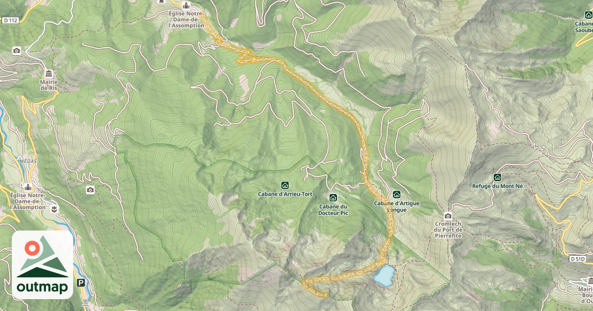 Map of Sommet du Jambet — Bareilles