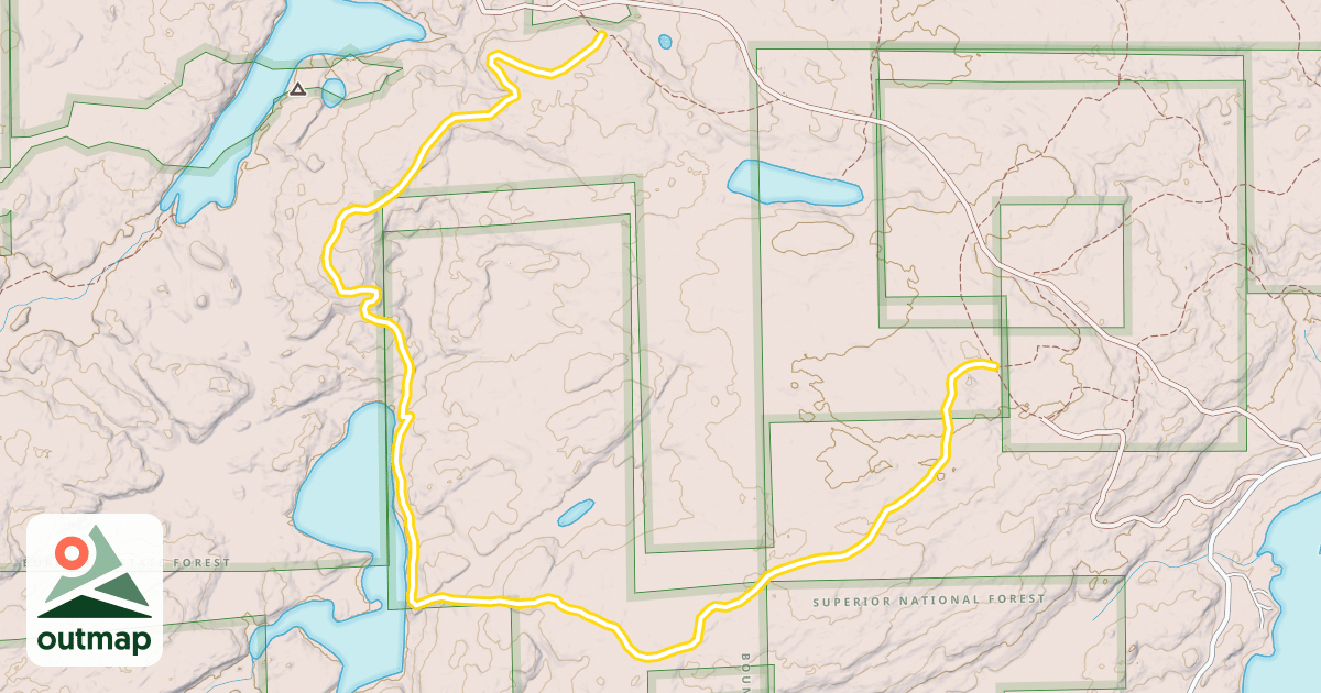 Map of Ole Lake