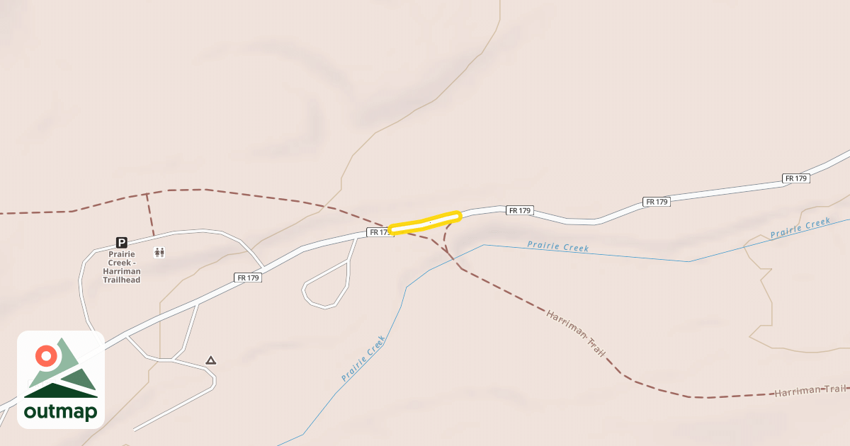 Map of Prairie Creek Road