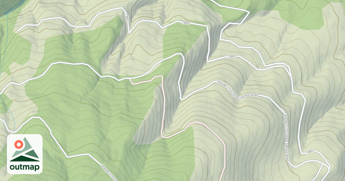 Map of (FDR) SOUTH OF WAUGH GULCH