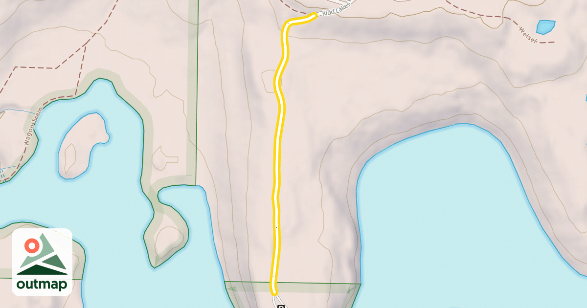 Map of Kidd Lakes Road