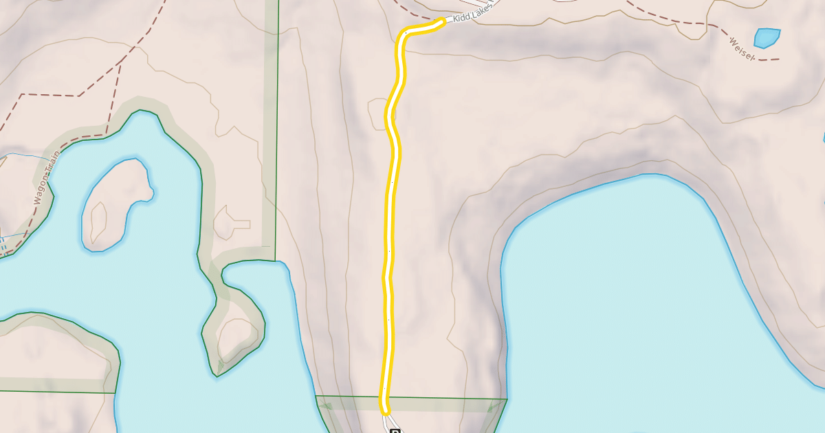 Map preview of Kidd Lakes Road