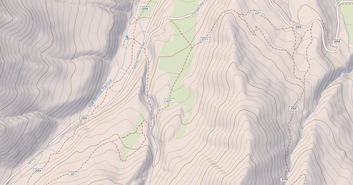 Map preview of Big Springs-Shingle Mill Link