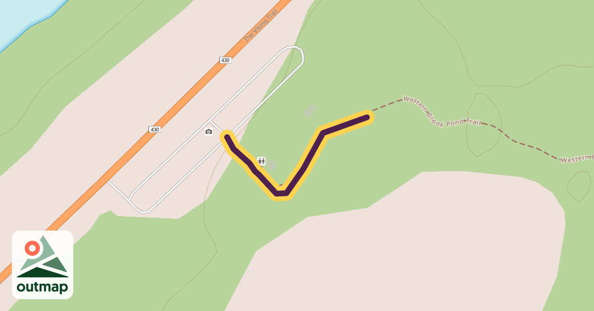 Map of Western Brook Pond Trail