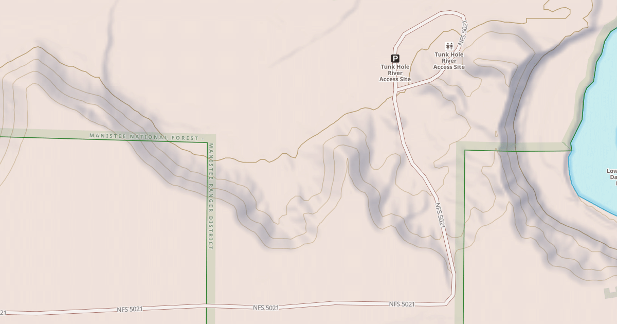 Map preview of TUNK HOLE RIVER ACCESS