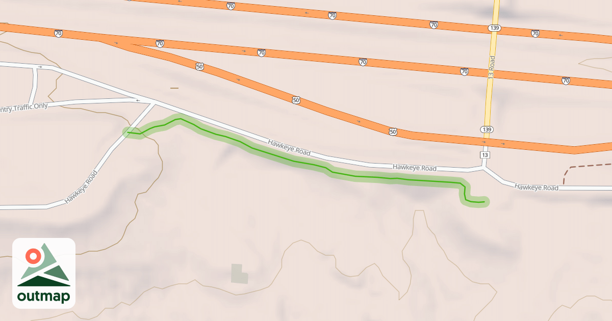 Map of Kokopelli Access Trail