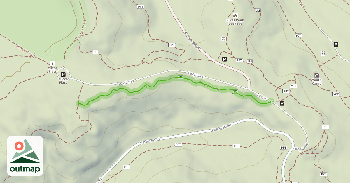 Map of Yucca Trail
